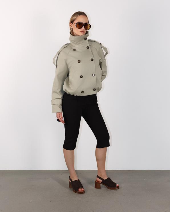 Czekoladowe sandały damskie zamszowe na słupku 105-59993-CZEKOL