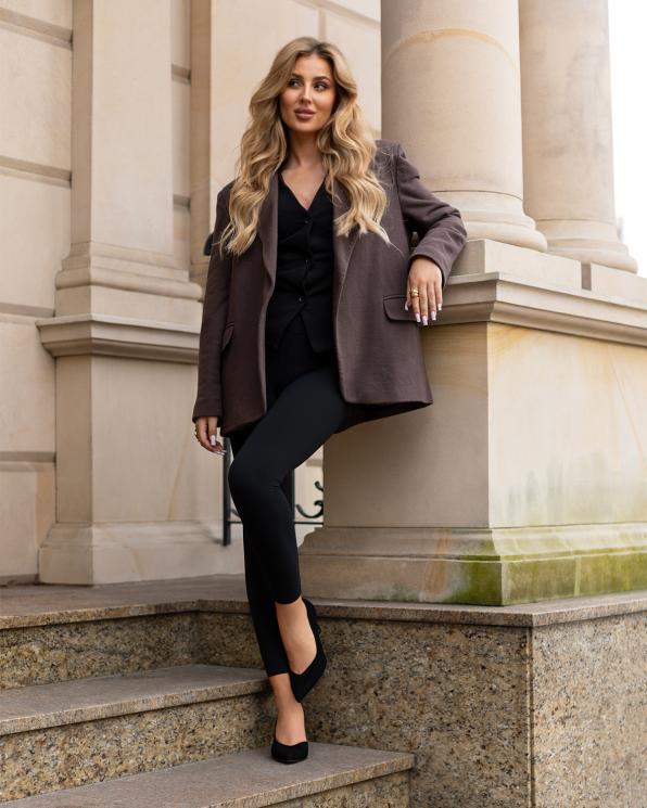 Czarne szpilki damskie ze skóry zamszowej 034-7873-CZR-ZAM