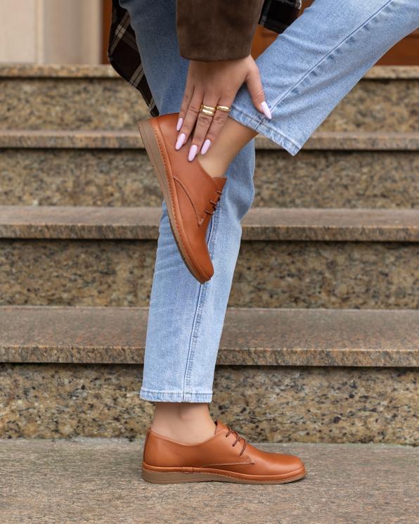 Rude półbuty damskie sznurowane ze skóry naturalnej  148-268119-RUDY