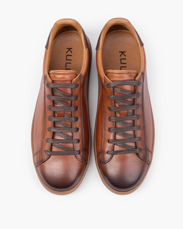 Brązowe półbuty męskie sznurowane ze skóry licowej 151-3142-2-BRĄZ