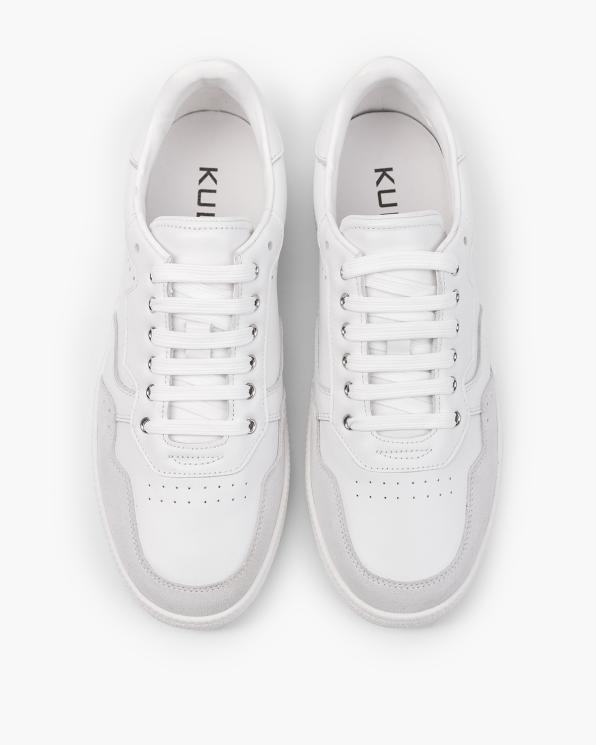 Białe półbuty sportowe męskie skórzane 151-3142-1-BIAŁY