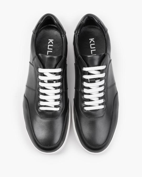 Czarne półbuty męskie sznurowane ze skóry licowej 151-0242-41-CZAR