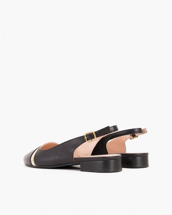 Czarne sandały damskie skórzane  084-7004-CZARNY