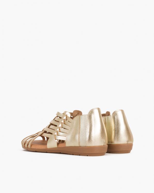 Złote sandały damskie skórzane  009-4221-ZŁOTY
