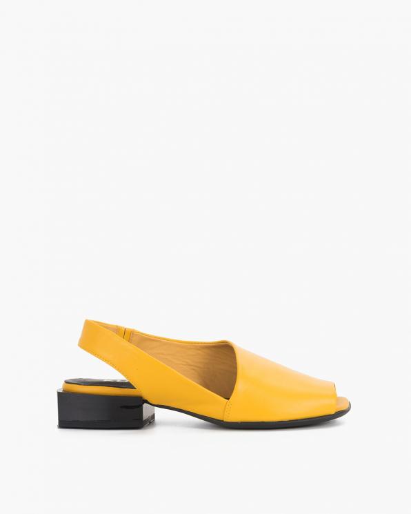 Żółte sandały damskie skórzane  108-204-ŻÓŁTY
