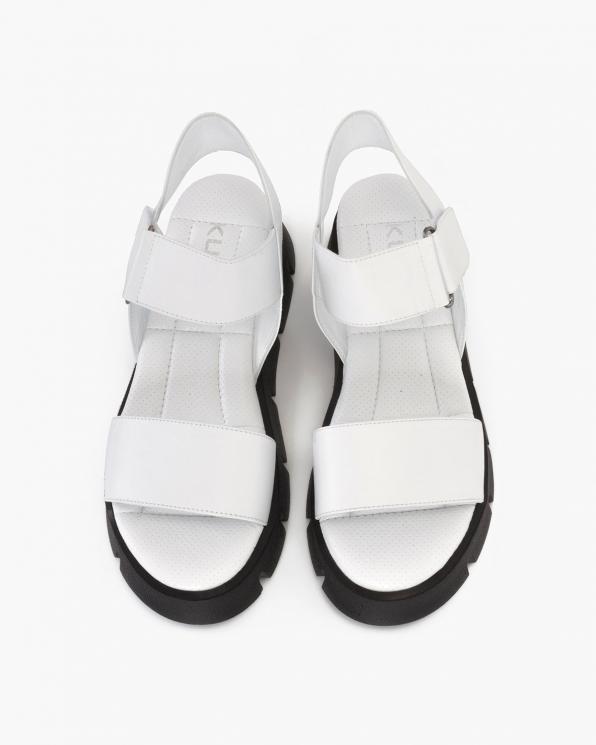 Białe sandały damskie skórzane  108-2033-02