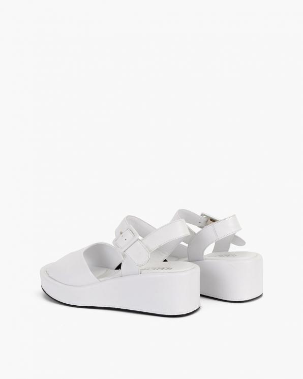 Białe sandały damskie skórzane  108-0440-BIAŁY