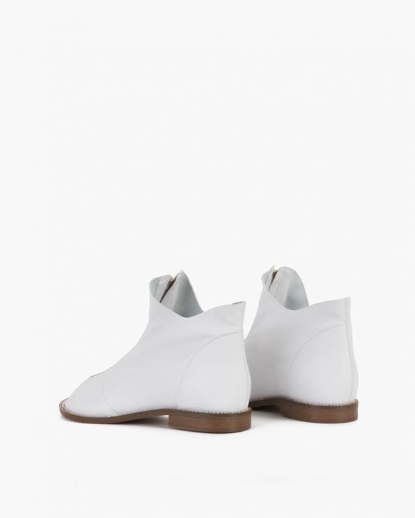 Białe sandały damskie skórzane saszki  130-5441-BIAŁY