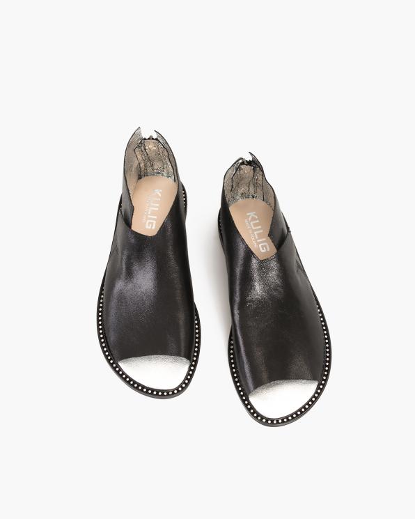 Czarne sandały damskie nubukowe saszki  024-8679-4671