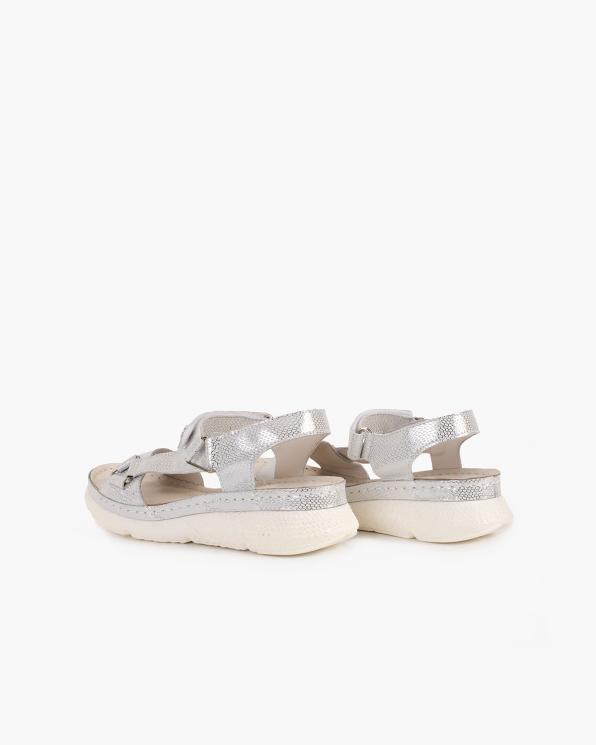 Białe sandały damskie skórzane  043-555-BIAŁY
