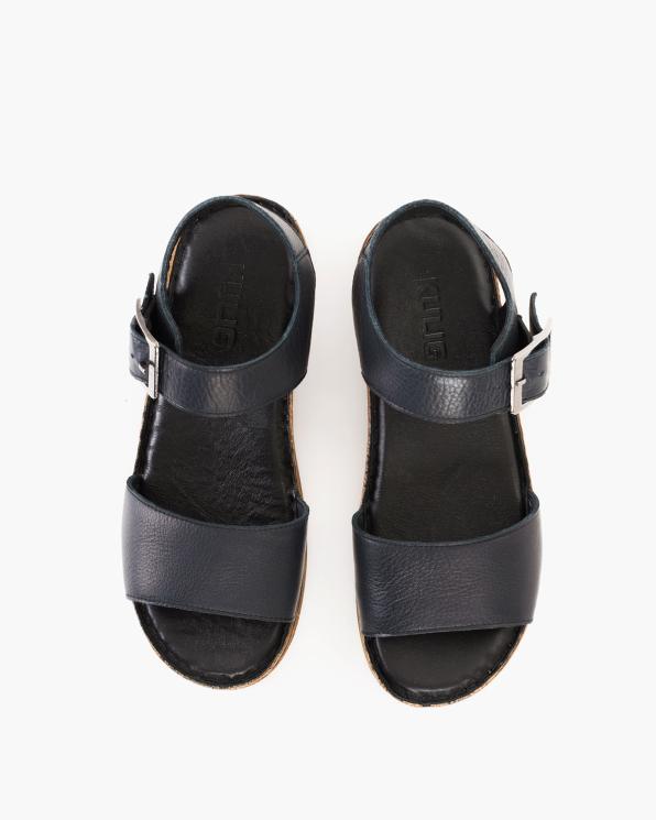Czarne sandały damskie ze skóry naturalnej  144-5481-CZARNY