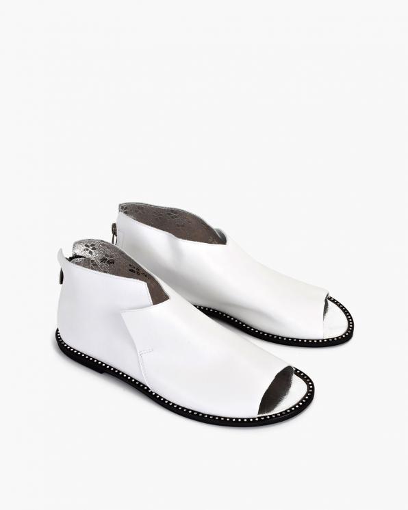 Białe sandały damskie skórzane saszki  024-8679-622