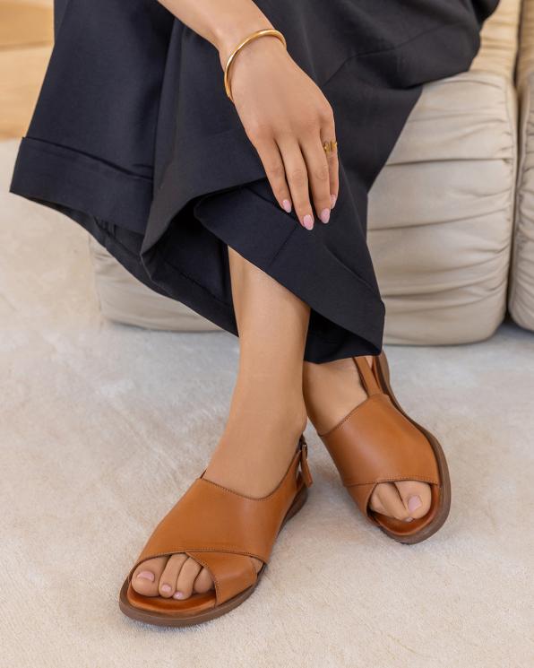 Rude sandały damskie z naturalnej skóry licowej 145-103125-RUDY