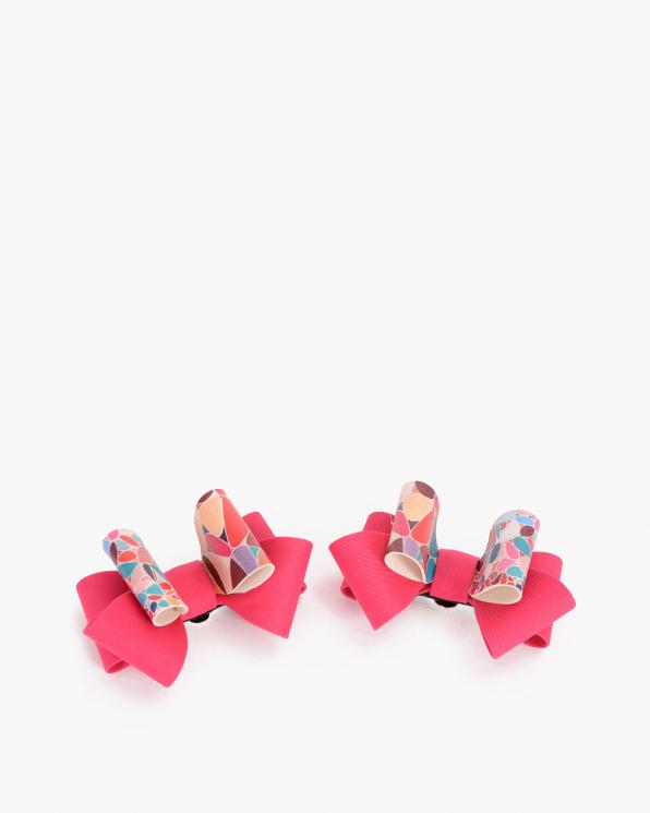 Różowe kokardki do butów z motywem COQ-1241-MOZAIKA