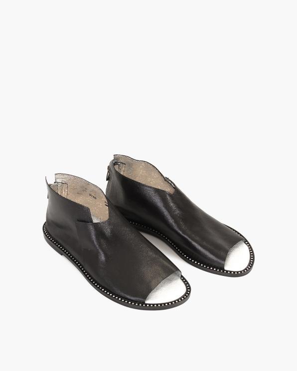 Czarne sandały damskie skórzane saszki  024-8679-4671